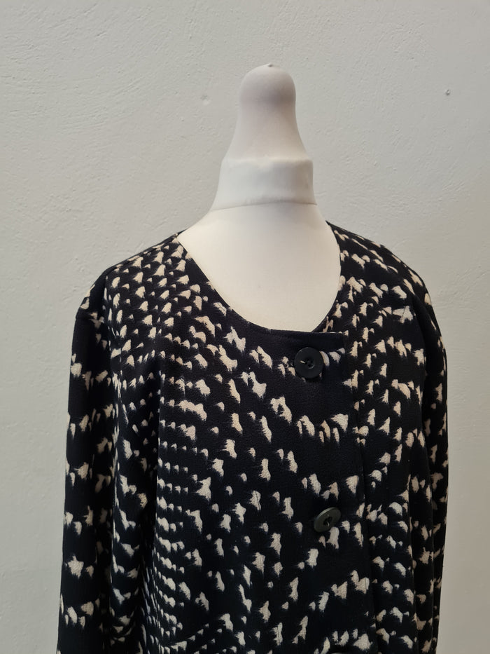 Bitte Kai Rand Black & cream longline Coatigan XS