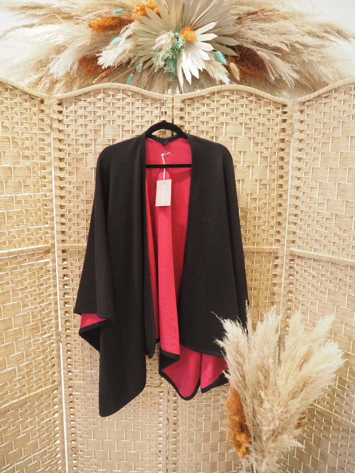 Black and Cerise Wrap