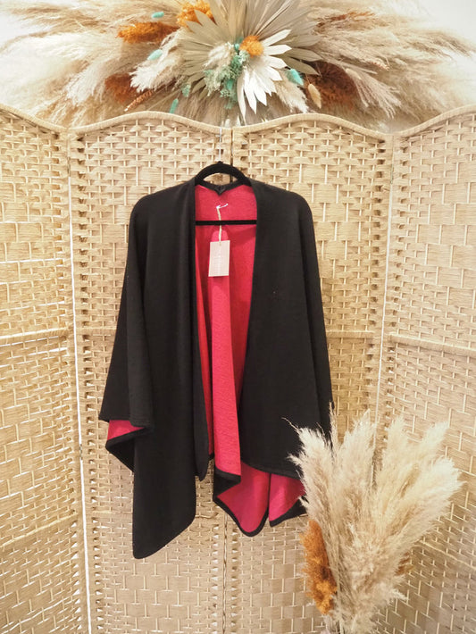 Black and Cerise Wrap