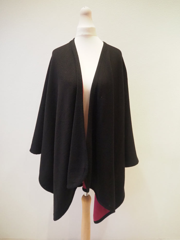 Black and Cerise Wrap