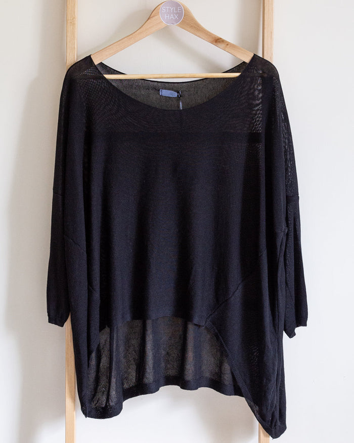 Black fine knit Jumper