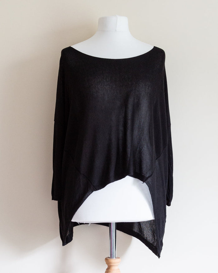 Black fine knit Jumper