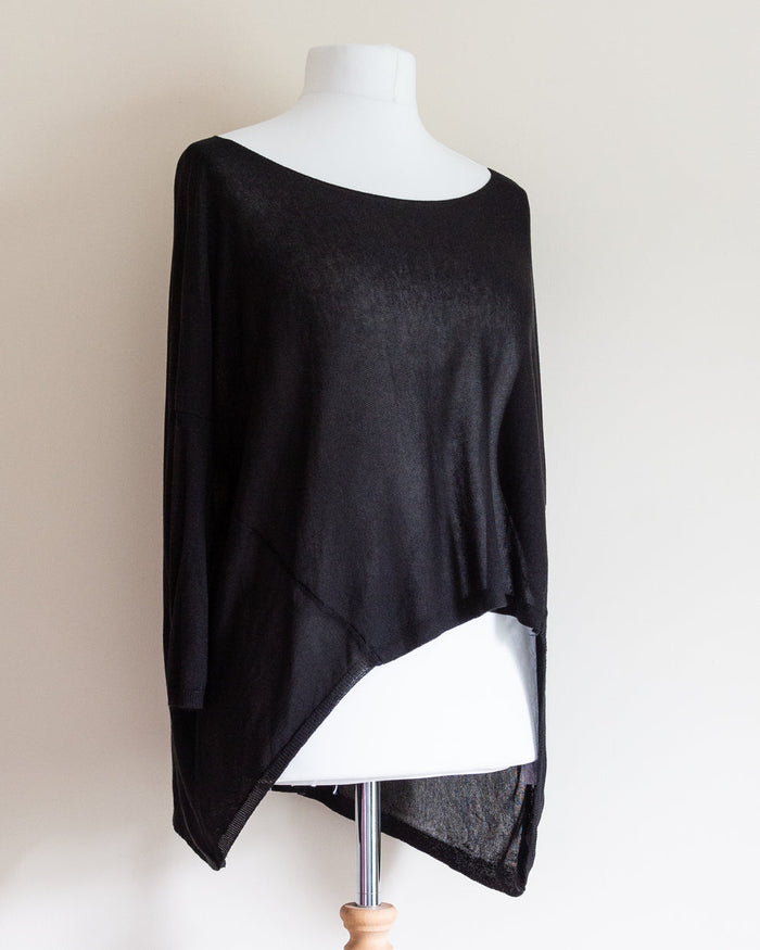 Black fine knit Jumper