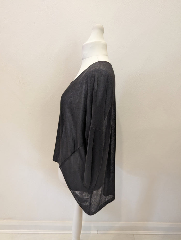 Black fine knit Jumper