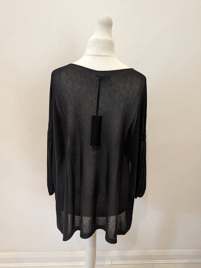 Black fine knit Jumper