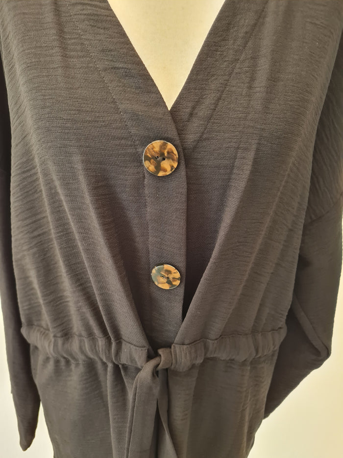 Black pulled waist top M/L