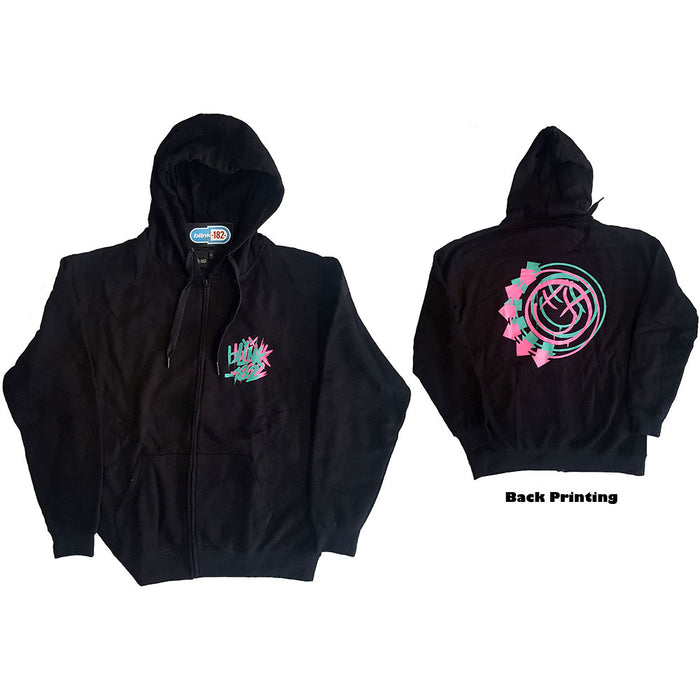 Blink 182 Unisex Hoodie - Double Six Arrow Smiley Rock Off