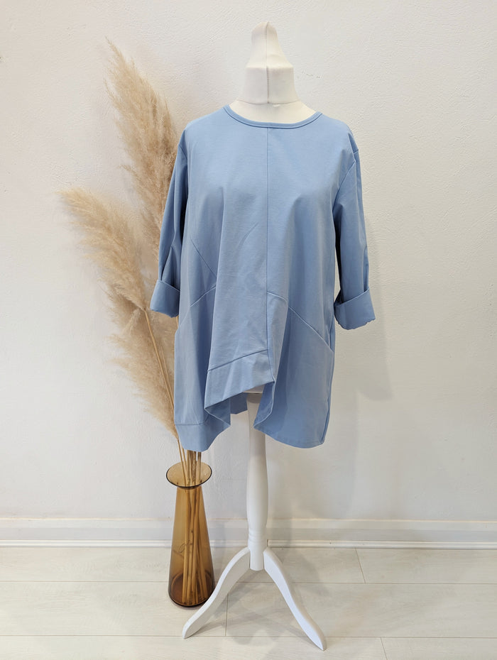 Blue Bobbin Pocket Front Top