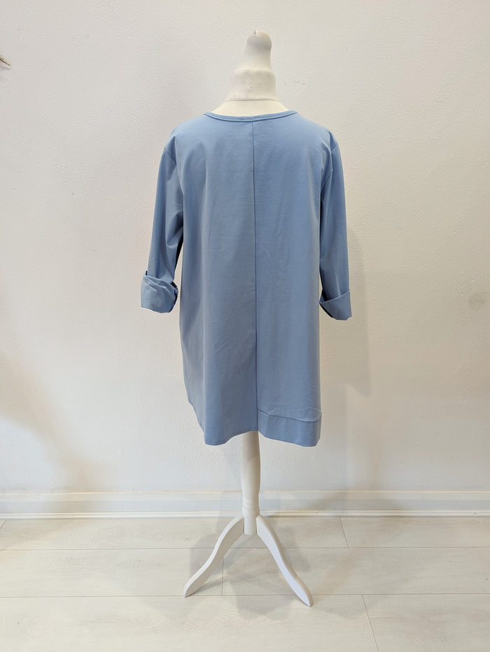 Blue Bobbin Pocket Front Top