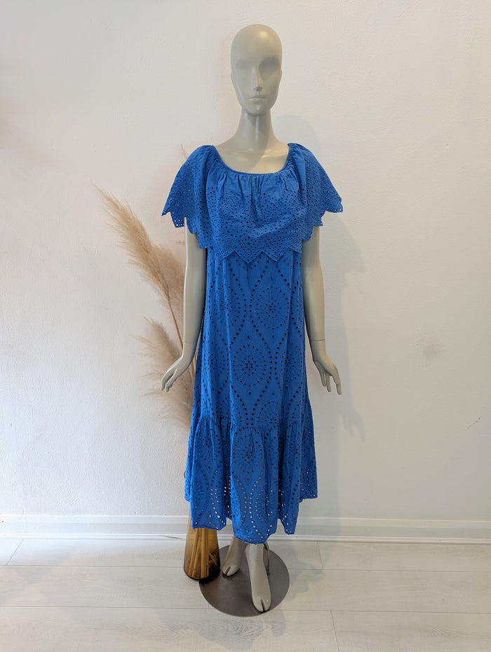 Blue Broderie Anglaise Maxi L