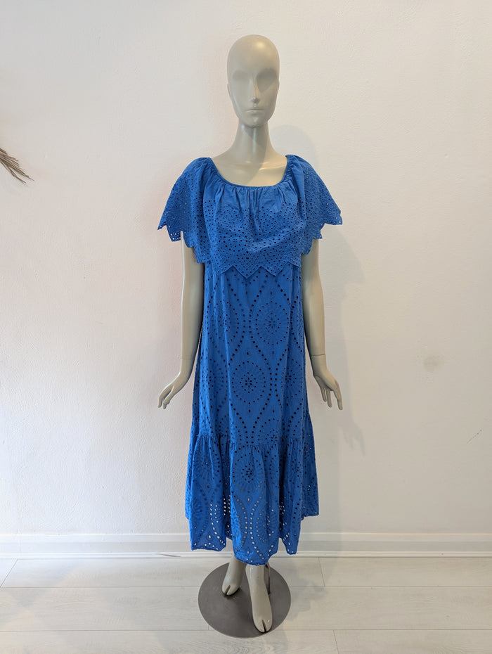 Blue Broderie Anglaise Maxi L