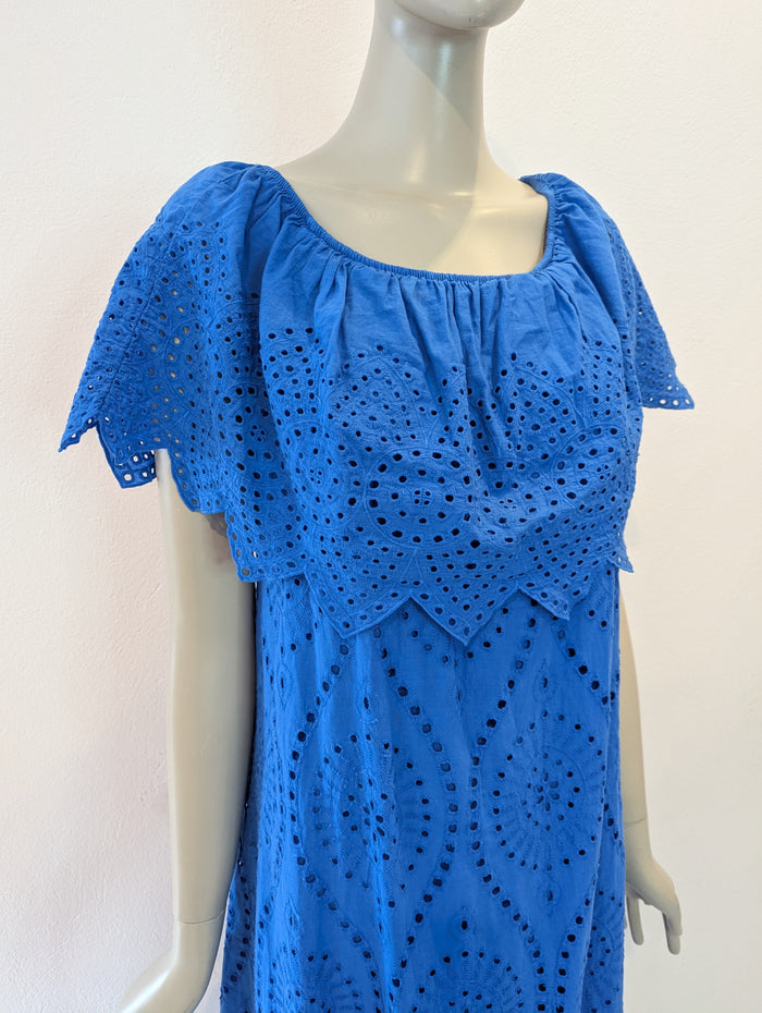 Blue Broderie Anglaise Maxi L