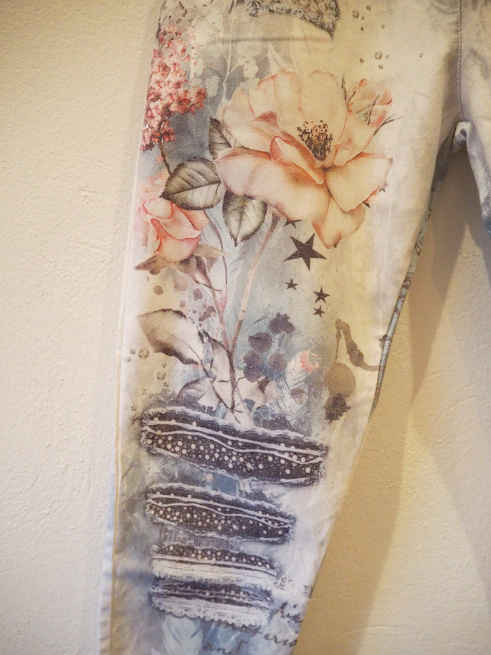 Blue multi print Trousers 12