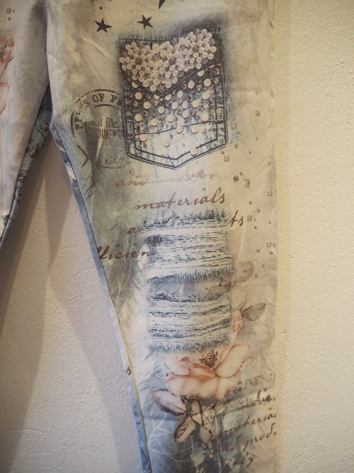Blue multi print Trousers 12