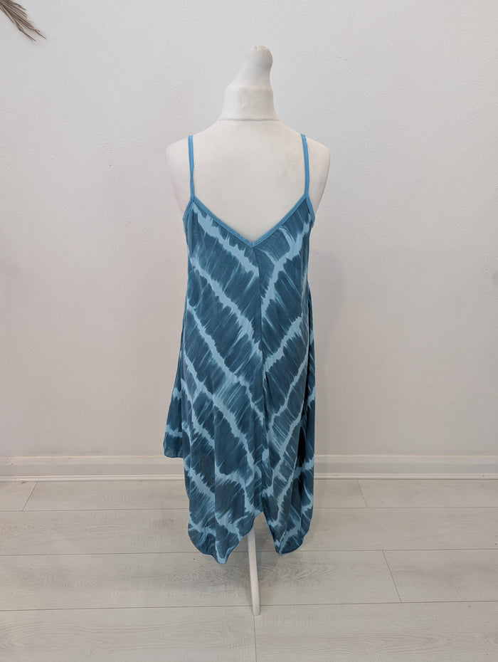 Blue Tie Dress Beach Dress one size