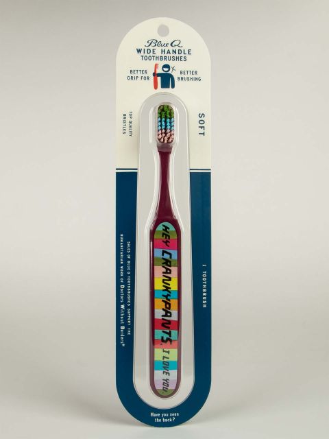 BlueQ "Hey, Crankypants. I Love You." Toothbrush BLUEQ