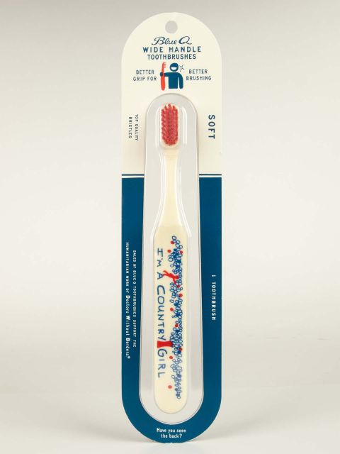 BlueQ "I'm A Country Girl."Toothbrush BLUEQ