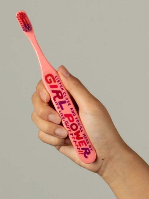 BlueQ "Listen Close And You'll Hear My Girl Power. It's Like Girrrrrrl!" Toothbrush BLUEQ