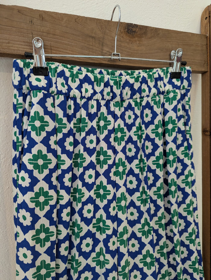 Boden Blue Floral Trousers 10
