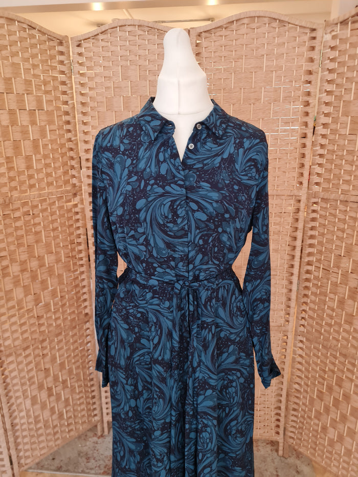 Boden Teal Shirt Dress 16