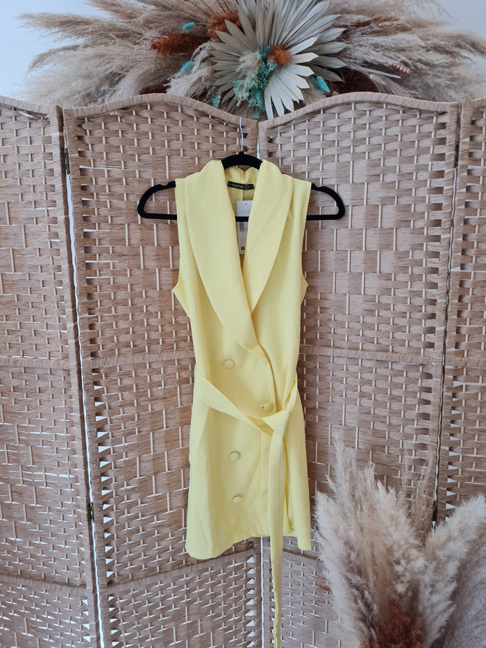 BooHoo Lemon double breasted blazer/dress Size 8 (New)