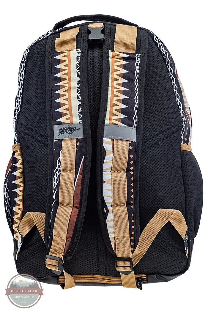 Hooey BP064AZBK "Ox" Black &amp; Tan Aztec Pattern Backpack back view