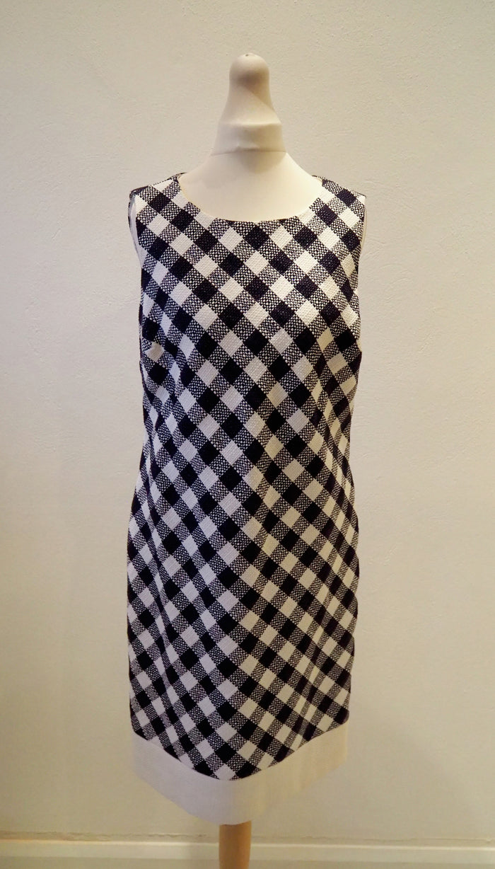 Brookes Brothers Navy Check shift dress Size 10