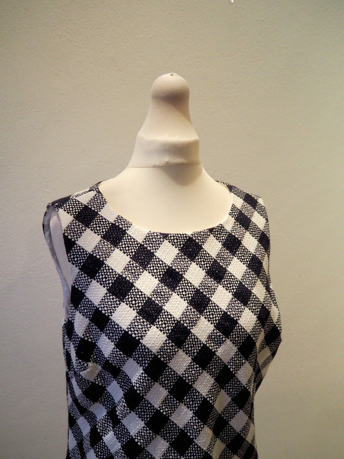 Brookes Brothers Navy Check shift dress Size 10