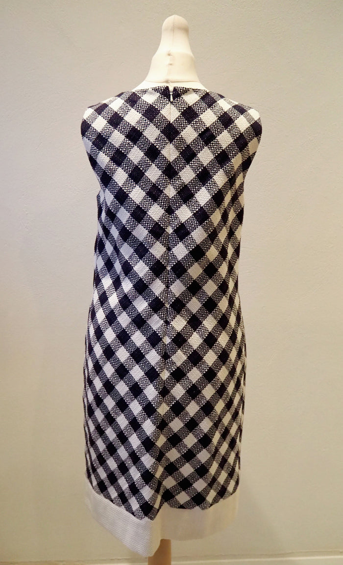 Brookes Brothers Navy Check shift dress Size 10