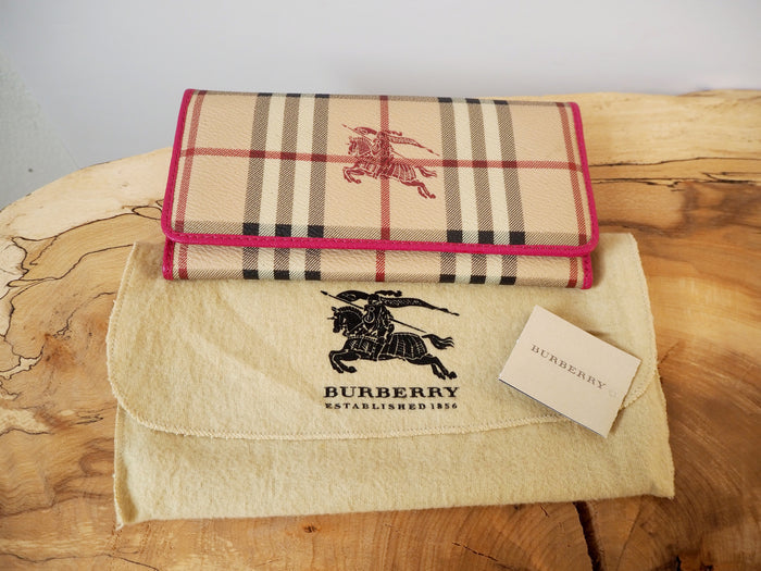 Burberry Prorsum Haymarket Rhubarb Continental Wallet NEW RRP £390