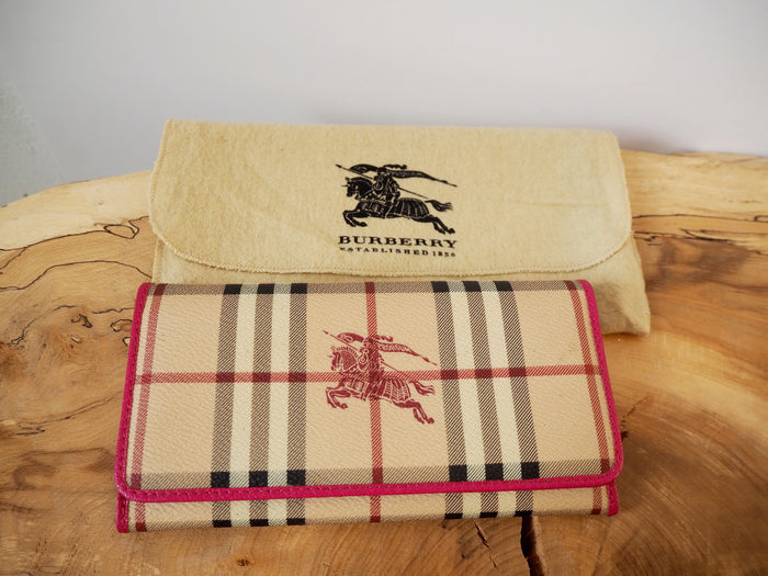 Burberry Prorsum Haymarket Rhubarb Continental Wallet NEW RRP £390