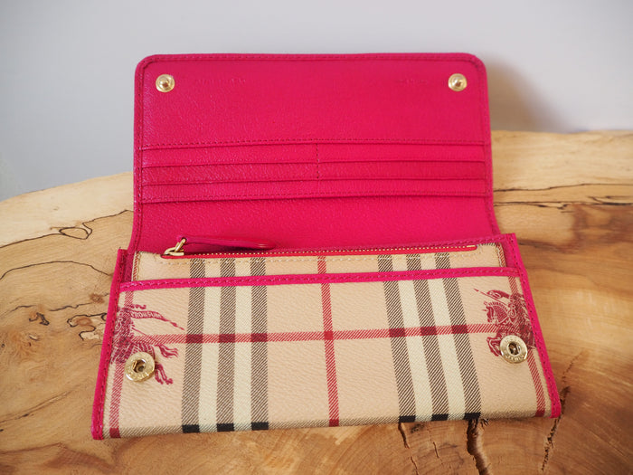 Burberry Prorsum Haymarket Rhubarb Continental Wallet NEW RRP £390