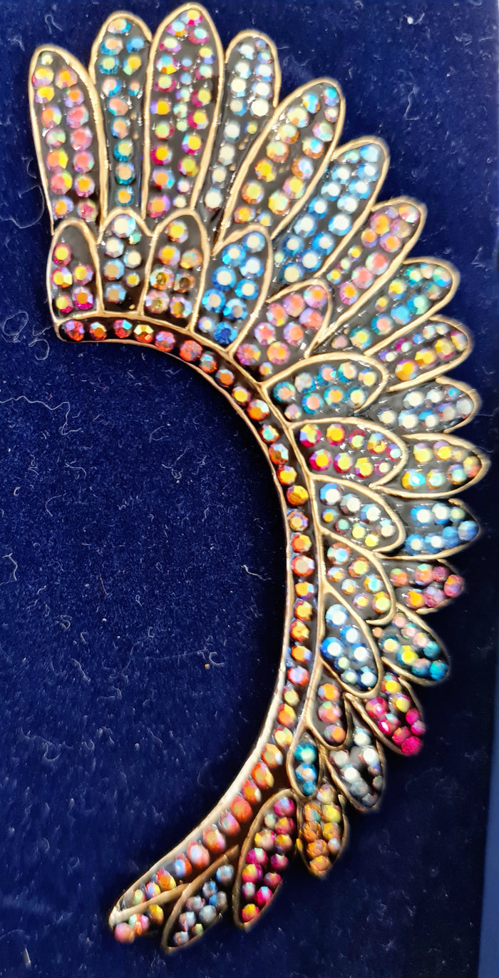 Butler & Wilson Multi Feather Earrings