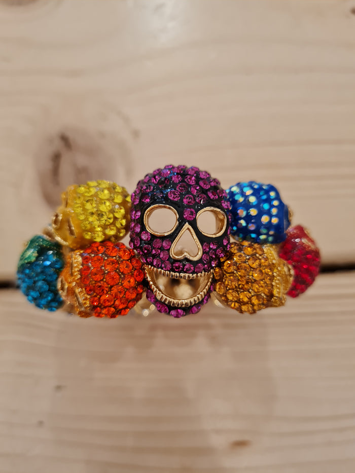 Butler & Wilson multi skull bangle