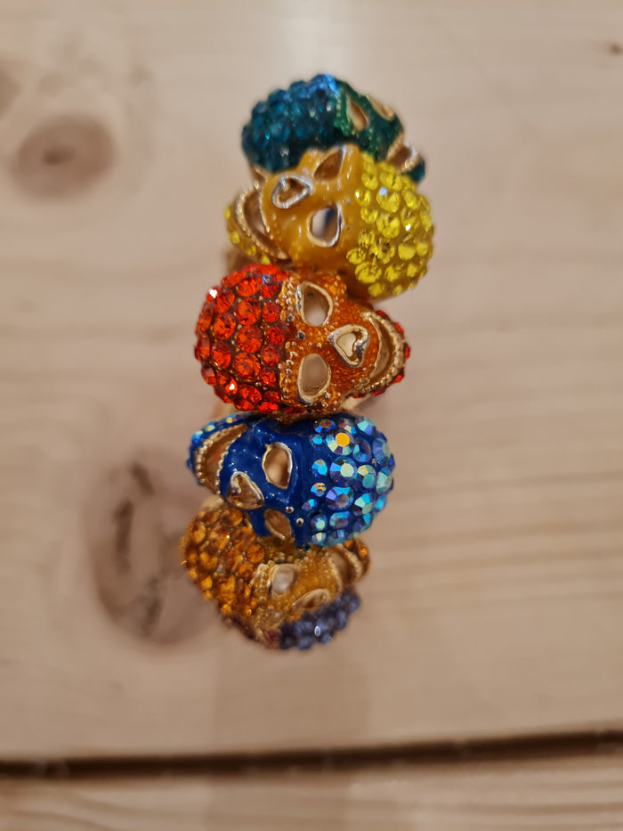Butler & Wilson multi skull bangle