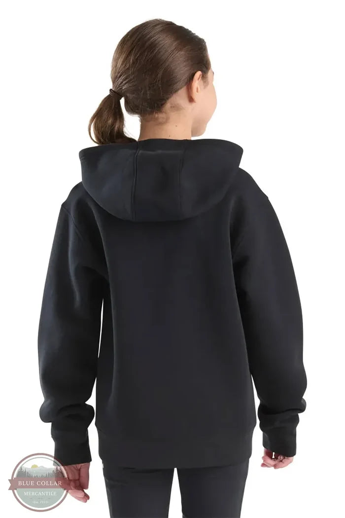 Carhartt CA7130 Girl's Mountain Graphic Hoody in Black back view