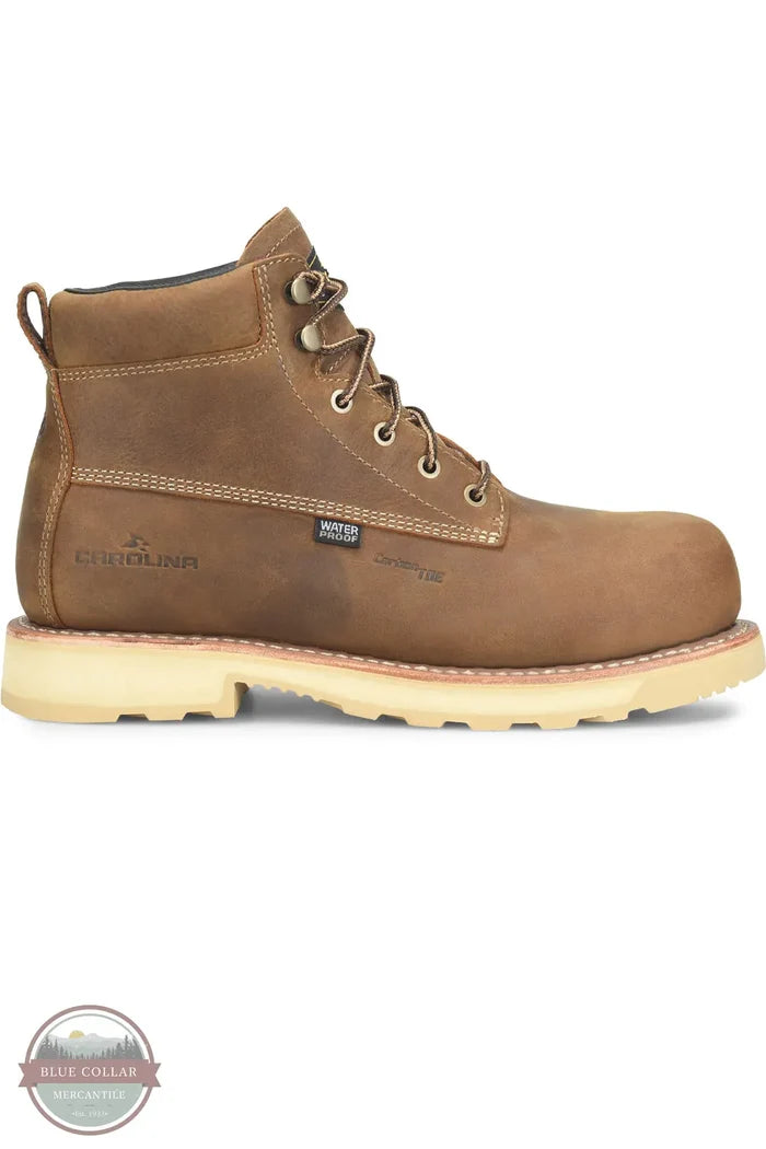 Men's Carolina CA7575 Staple Gun 6" Waterproof Carbon Comp Toe Work Boot profile view
