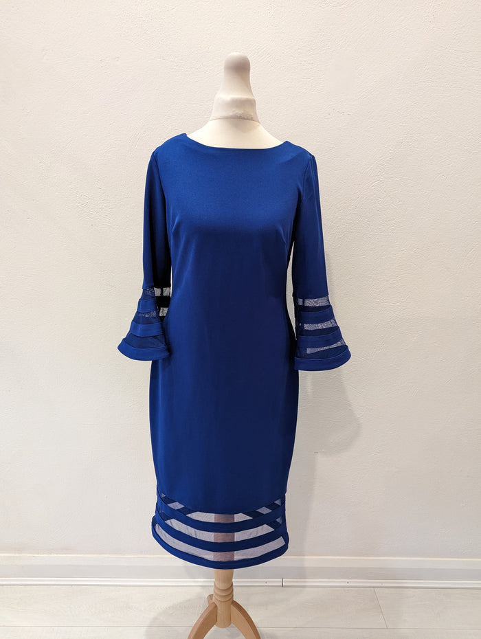 Calvin Klein Blue Bell Sleeve Dress 8