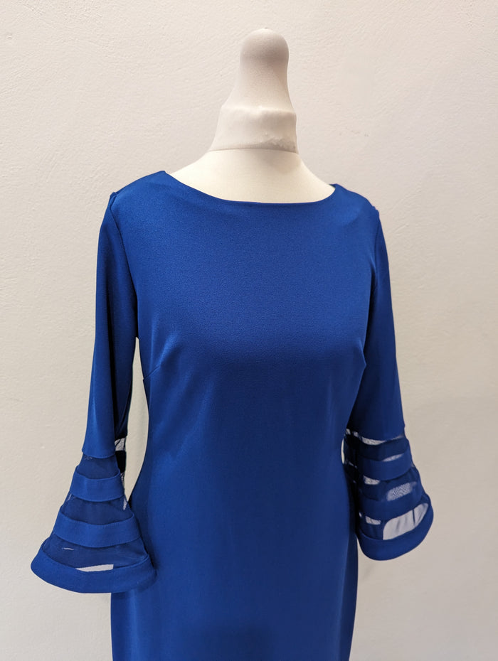 Calvin Klein Blue Bell Sleeve Dress 8
