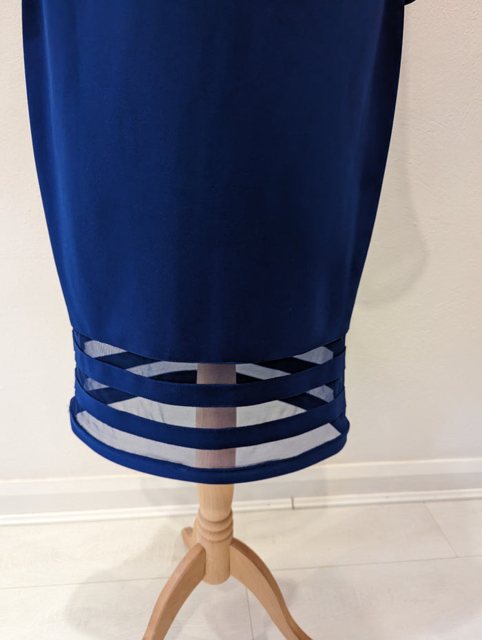 Calvin Klein Blue Bell Sleeve Dress 8