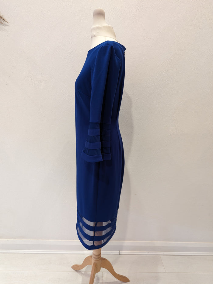Calvin Klein Blue Bell Sleeve Dress 8