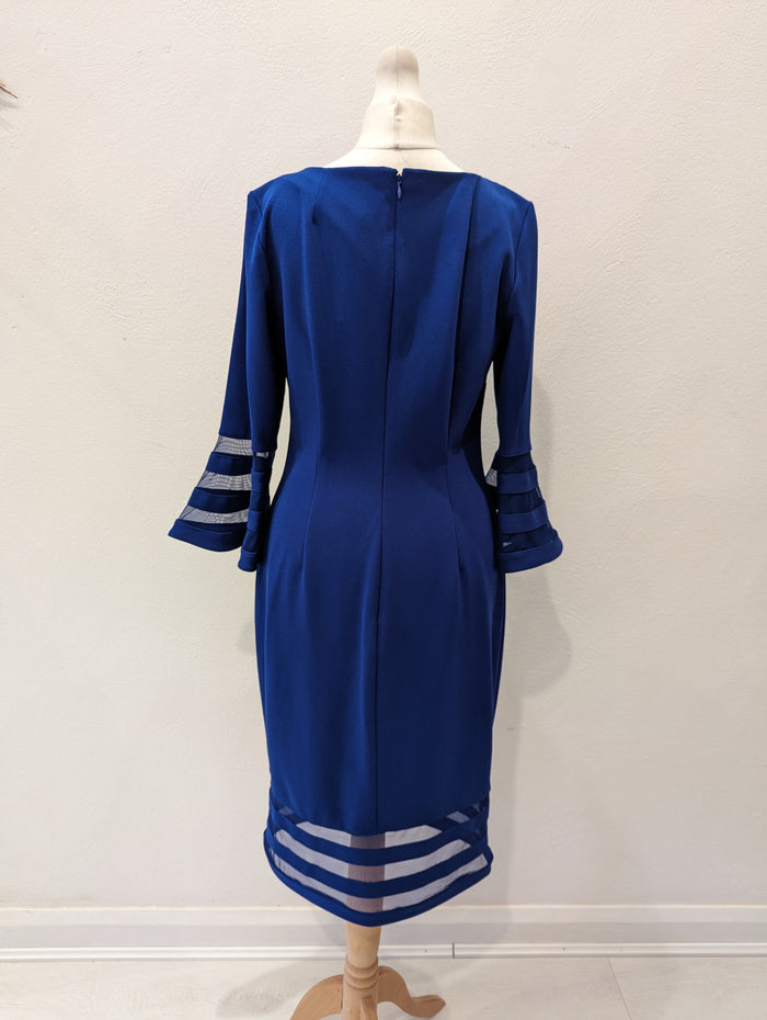 Calvin Klein Blue Bell Sleeve Dress 8