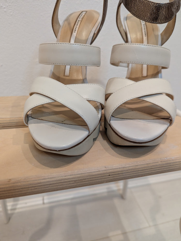 Camilla Skovgaard White Strappy Heels 6