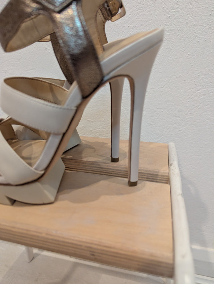 Camilla Skovgaard White Strappy Heels 6