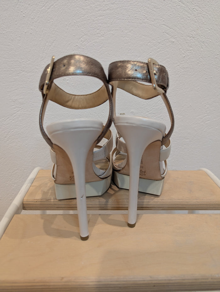 Camilla Skovgaard White Strappy Heels 6