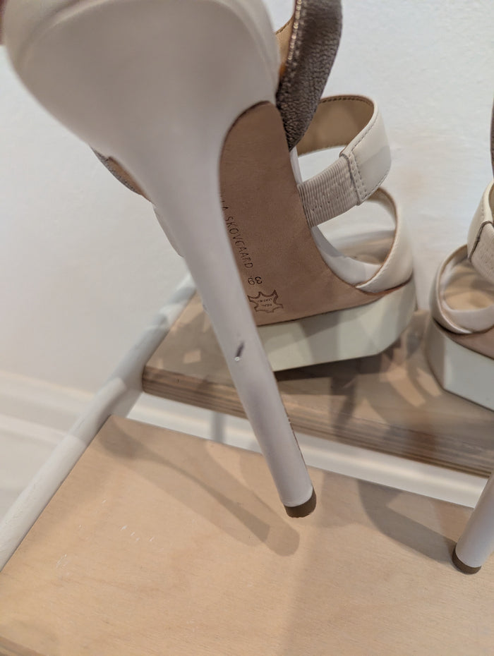 Camilla Skovgaard White Strappy Heels 6