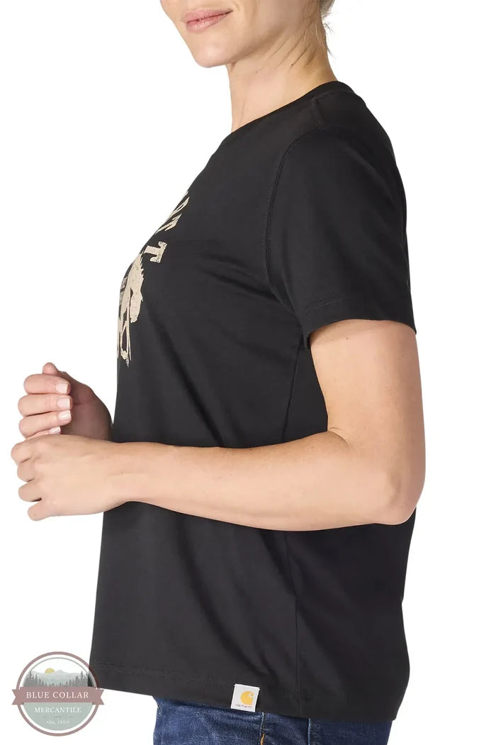 Carhartt 107385 Women's Irvine Horse T-Shirt | Relaxed Fit in black, side view