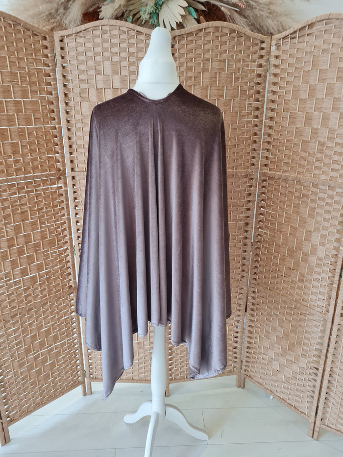 Carmen cape in taupe one size