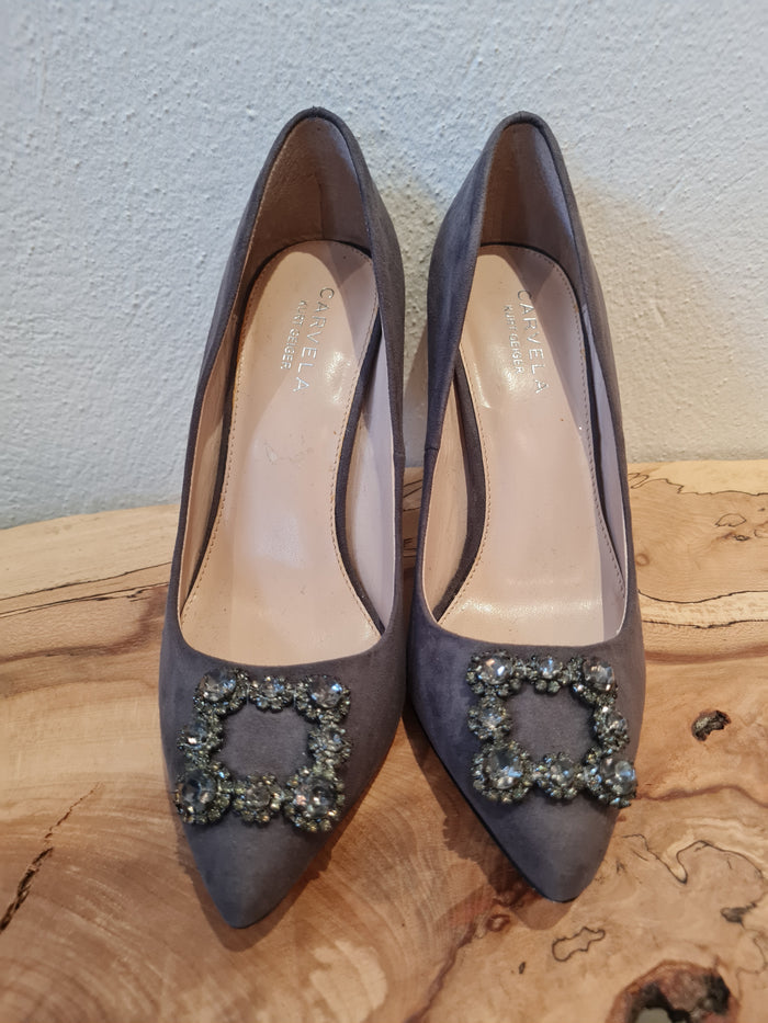 Carvela Grey Lotty Heels 5
