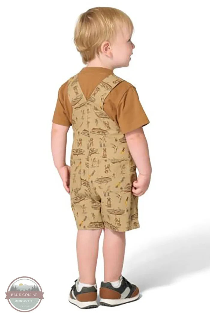 Carhartt CG8113-CT06 Short SleeveT-Shirt and Canvas Printed Shortall Set back view